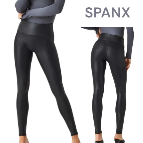 SPANX Faux Leather Leggings - Picture 1 of 9